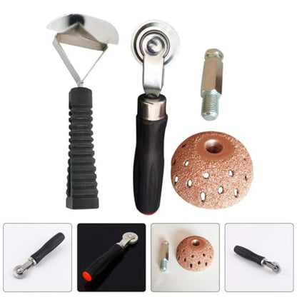 BESPORTBLE 1set Car Tire Repair Tool Kit with Sound Deadener Hand Roller and Grinding Head Plastic and Metal Construction Compact Lightweight Tire Patch Kit for Cars Motorcycles Bicycles