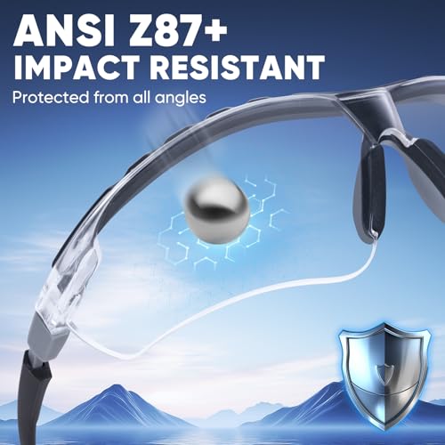 TICONN Anti-Fog Safety Glasses for Men and Women, ANSI Z87.1 Scratch Proof Eye Goggles with Adjustable Arms and UV Protection - style: 3 Pack/Clear