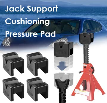 DEDC Jack Stand Pads 4 Pcs, Universal Rubber Pinch Weld Protector Jack Stands Adapter Pads, Car Lift Frame Rail Protection Accessories
