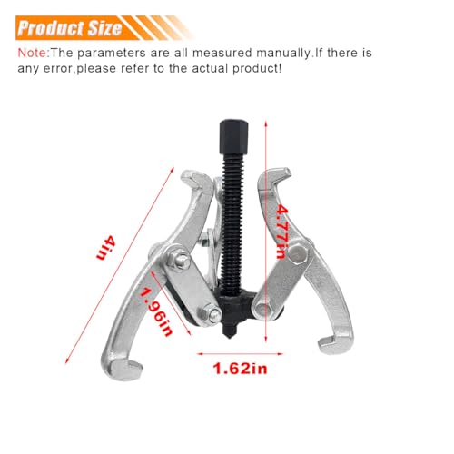 LAINLOY 3-Jaw Gear Bearing Puller, 3" Gear Pulley Puller Removal Tool, Heavy Duty Gear Puller for Slide Gears, Pulley, and Flywheel (3 Inch) - size: 3-Inch