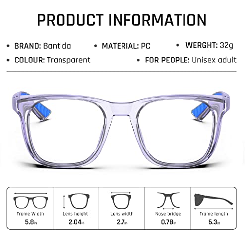 Safety Glasses Anti-Fog Goggles Protective Eyewear Anti Blue Light Protection Glasses For Women And Men - color: Purple