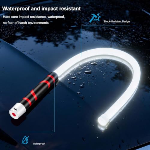 Flexible LED Work Light,27" Bendable LED Flashlight Stick with High Lumen & 3 Brightness Modes,Rechargeable Waterproof Light for Mechanics,Car Repairs, Inspections & Tight Spaces - color: 2pcs