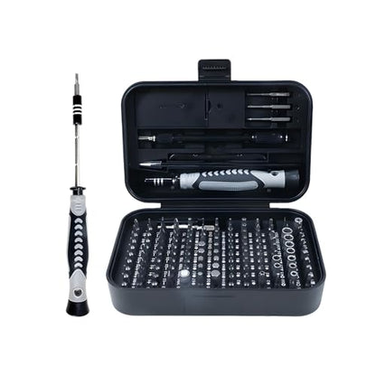Precision Screwdriver Set 130 in 1 Small Magnetic Screwdriver Set with Case, Repair Tool Kit for Electronic Watches, Smartphones, Laptop, Eyeglasses, Computer Tools Repair Kit - color: Black
