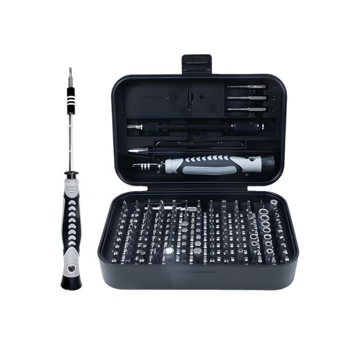 Precision Screwdriver Set 130 in 1 Small Magnetic Screwdriver Set with Case, Repair Tool Kit for Electronic Watches, Smartphones, Laptop, Eyeglasses, Computer Tools Repair Kit - color: Black