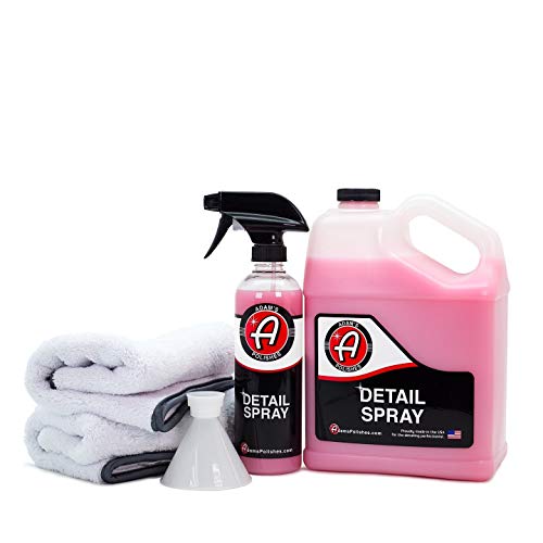 Adam’s Detail Spray Collection Kit – Quick Waterless Car Detailer Spray + 1 Gallon Refill - Gloss Enhancer, Dust & Light Dirt Remover - Complete Car Detailing Bundle