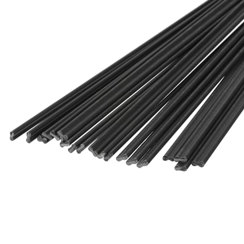 MECCANIXITY 20pcs 8 Inch Plastic Welding Rods PVC Welding Strips Welder Rods for Plastic Welder,Car Bumper, Kayak Repair, Black - color: Black, size: 8 Inch