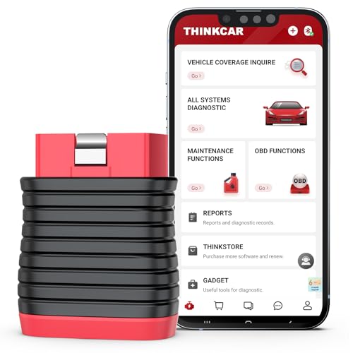 THINKCAR THINKDIAG BD6 OBD2 Scanner Bluetooth,Wireless All System Code Reader Diagnostic Tool for iOS & Android,5+ Hot Reset Bluetooth OBD2 Scanner for Car Check Engine Light, Lifetime Free Update