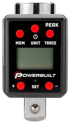 Powerbuilt 3/4-Inch Drive Digital Torque Adapter, 147.5-737.5 Ft-Lb and 200-1000 Nm, Alert Signals Torque Setting, Electronic Torque Wrench Converter with Digital Display, ±2% Accuracy - 940994 - size: 3/4 in.