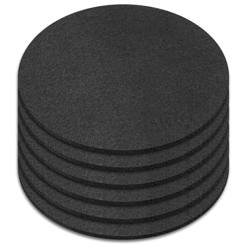 6 Pack Oil Drain Splash Pad 15 inch Round Drain Pan, Black | Splash Pad for Oil Car Changing Oil Transmission Drains Pan Oil Change Pans Oil Mat for Automotive Repair and Technicians