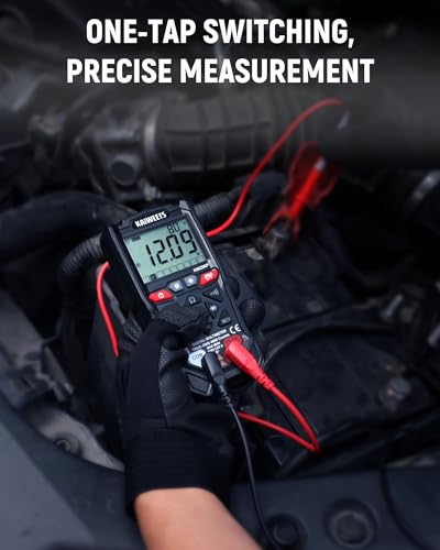 KAIWEETS KM200P Digital Multimeter, All Button Operation, TRMS Auto Ranging, 4000 Counts, NCV, Voltmeter Ohmmeter, Fast & Accurate Measure AC/DC Voltage, Resistance, Continuity, Capacitance