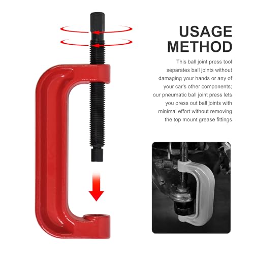 Extra Large Ball Joint Press Tool Set, Heavy Duty Ball Joint Removal Tool, Extended C Frame Compatible for Toyota, Chevrolet, Dodge, Ford