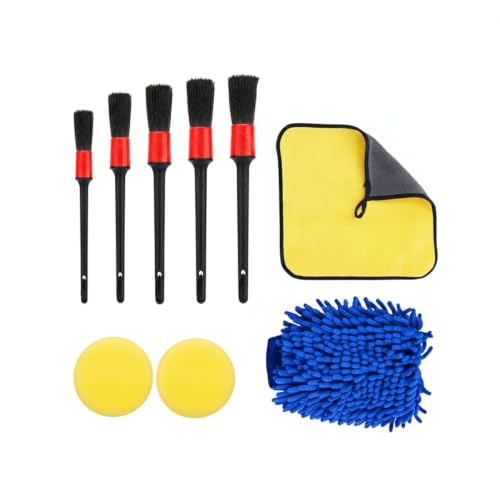 Car Detailing Brush Set, PP Plastic Cleaning Tools for Interior Vents, Dashboard, Wheels, and Exterior Crevices - size: 9.84 x 5.91 x 2.36 in