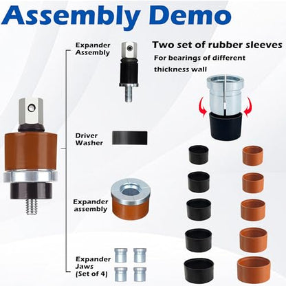 Cam Bearing Install Tool & Engine Cam Bearing Remove Kit Complete Installation & Removal Chevy LS Engine - Covers Most Domestic and Import Vehicles， Patented - color: Silvery