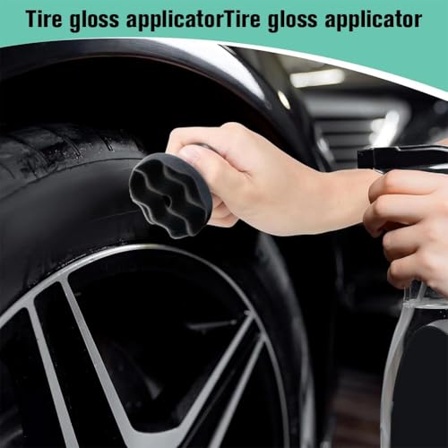 Tire Shine Applicator, Reusable Car & Truck Tire Dressing Applicator for No-Drip,Car Washing Applicators Pad for Applying Tire Shine,Works with All Tire Shine & Gels,Car Detailing Tool (1)