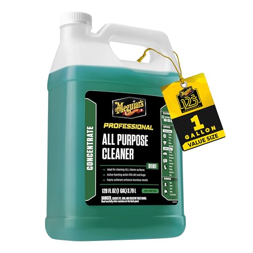 Meguiar's D10101 All Purpose Cleaner, Versatile Car Detailing Cleaner Ideal for Both the Interior and Exterior Vehicle Surfaces, Foaming Action Lifts Dirt from Leather, Carpet, Upholstery, and Vinyl