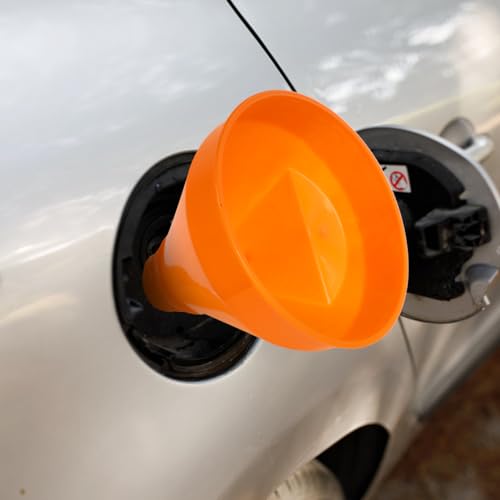 VOSAREA 2pcs Automotive Funnels 17232 Right Angle Long Neck Funnel Set for Easy Engine Oil and Fluids Filling Flexible Spout Design for Spill Use