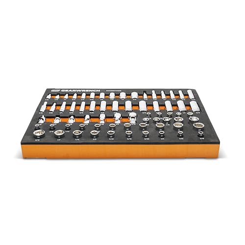 GEARWRENCH 68 Piece 1/4” Drive Master SAE Socket Set in Foam Storage Tray - GWMSSKT14SAE - size: One Size, style: 1/4" Chrome Sockets