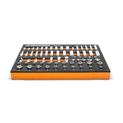 GEARWRENCH 68 Piece 1/4” Drive Master SAE Socket Set in Foam Storage Tray - GWMSSKT14SAE (Pack of 6) - size: One Size (Pack of 6), style: 1/4" Chrome Sockets