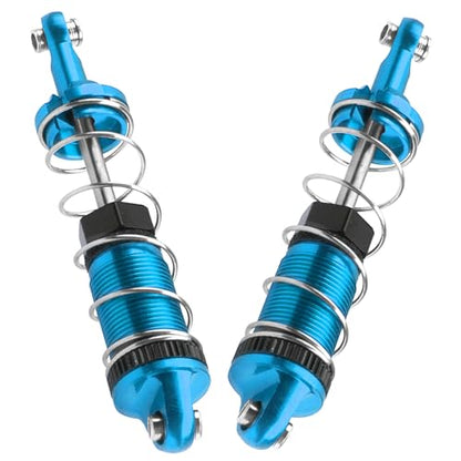 Full Metal Shock Absorber Damper Compatible with MN Model MN128 MN86 MN86K MN86KS G500 1/12 RC Crawler Car (Blue) - color: Blue