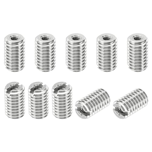 PATIKIL Thread Adapters Sleeve Reducing Nut, 10 Pcs M5x0.8 Male to M2x0.4 Female Repairing Insert Nut Screw Reducer Stainless Steel Fastener 8mm - size: M2xM5x8mm