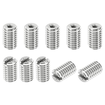 PATIKIL Thread Adapters Sleeve Reducing Nut, 10 Pcs M5x0.8 Male to M2x0.4 Female Repairing Insert Nut Screw Reducer Stainless Steel Fastener 8mm - size: M2xM5x8mm