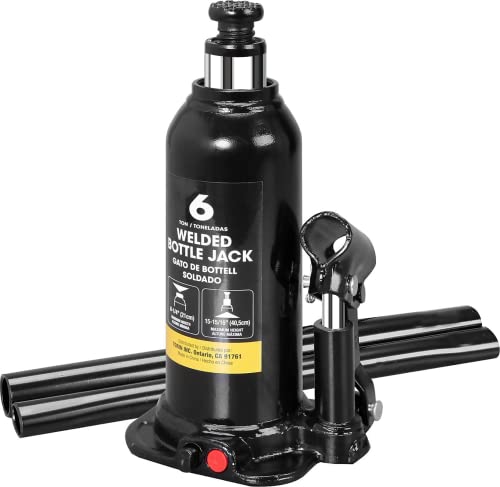 Torin 6 Ton (12,000 LBs) Capacity Hydraulic Welded Bottle Jack, AT90603BB , Black - size: 6 Ton (12,000 LBs), style: Standard