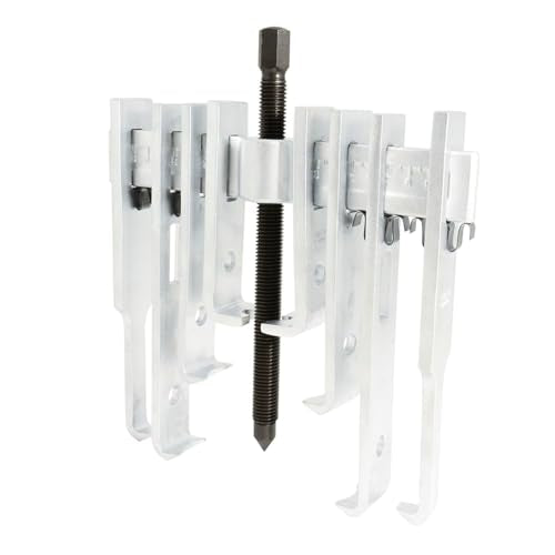 URREA 10-Ton Straight Jaw Puller Set - 14-Piece Mechanical Gear Puller with interchangeable Jaws & Metal Box - 4030B - color: 14-piece Set W/ Metal Box
