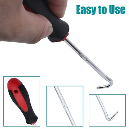 3 Pcs Window Door Screen Repair Kit | Screen Spline Roller Tool, Wooden Handle, Nylon Bearing Wheels, Removal Hook