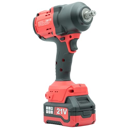 BESWELL CIW-112B 1/2" Cordless Impact Wrench Kit with 2x 4.0Ah Batteries | 885 Ft-Lbs brushless electric gun. Includes 2 batteries, charger, 3pcs deep sockets & case for fast car tire repair.