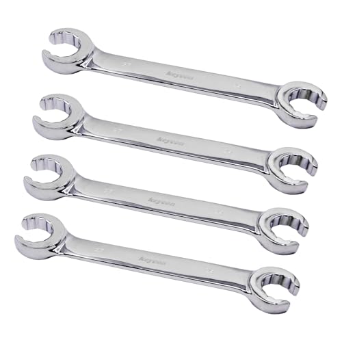 Flare Nut Wrench 24mm x 27mm Metric Double Open End for Removing Replacing Nuts, 1 Piece - size: 24mm x 27mm