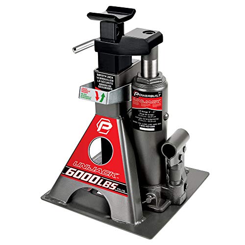 Powerbuilt 3 Ton, Bottle Jack and Jack Stands in One, 6000 Pound Capacity, All-in-One Car Lift, Heavy Duty Vehicle Unijack, Wide Base, 620471 - size: 6000lb, Unijack
