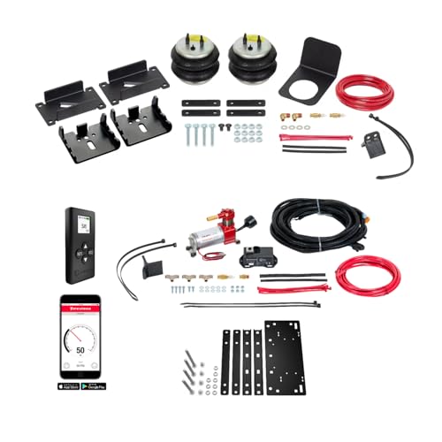 TrendsAuto Firestone Airide Rear Ride-Rite Air Spring Kit and Single Path Standard Compressor Kit fits 2024-2025 Ranger w/o In-Bed Hitch (Does not fit Raptor Model) | Includes TrendsAuto Decal - size: 2024-2025, style: Single Path