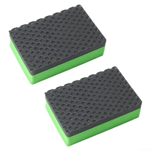Car Detailing Clay Bar Kit 2 Sponge Blocks for Polishing and Dirt Removal (Green)