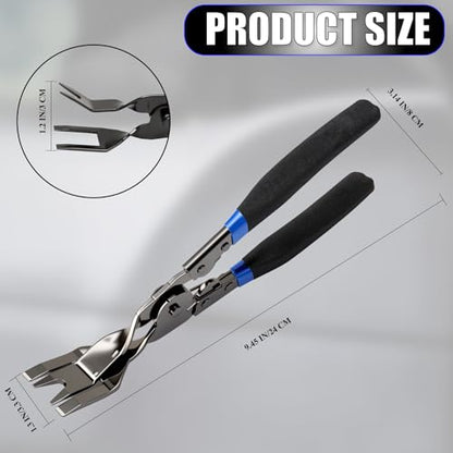 1PCS Car Clip Pliers Tool, Panel Clip Pliers Set Fastener Remover, Auto Retainer Clip Trim Rivet Removal Tool, Auto Door Car Upholstery Trim Clip Removal Tool (Black & Blue) - color: Black & Blue - 1 Pcs Clip Removal Plier
