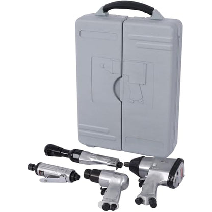 71 Piece Air Tools and Accessories Kit, Pneumatic Tools with Impact Wrench, Air Ratchet, Die Grinder, Aire Hammer, Hose Fittings, Storage Case, Silver - size: 71 Piece