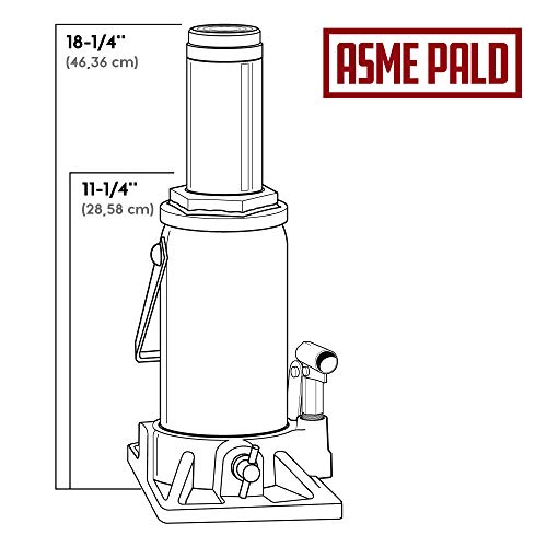 Powerbuilt Bottle Jack, 30 Ton Capacity, Heavy Duty 60000 Pounds Hydraulic Vehicle Lift with Stable Base - Red 647505 - size: 30 Ton