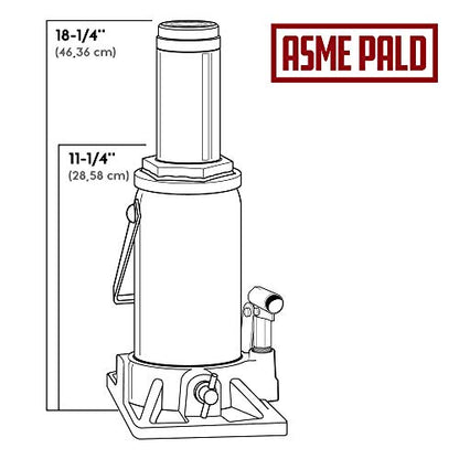 Powerbuilt Bottle Jack, 30 Ton Capacity, Heavy Duty 60000 Pounds Hydraulic Vehicle Lift with Stable Base - Red 647505 - size: 30 Ton