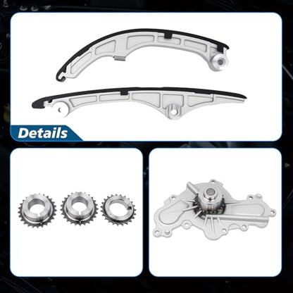 3.5 3.7 Timing Chain Kit W/Water Pump with Timing Tool Kit Fits for 2007-2011 Edge/CX-9/Fusion/Taurus/6/MKS/MKT/Flex/MKS/MKT/MKX/MKZ/Sable/Taurus X V6 Cyclone Engines # AT4Z-6306-A 7T4Z-6256-A - color: FOR 2007-2010 Edge 3.5L