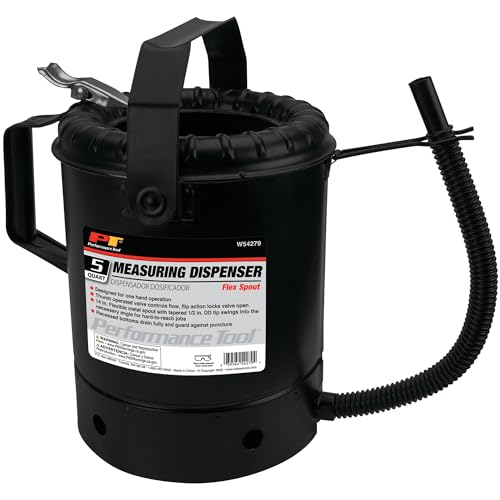 Performance Tool W54279 5-Quart Flex-Spout Measuring Dispenser Black