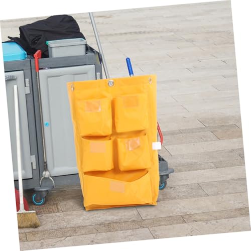 Replacement Janitorial Bags Rolling Cleaning Bag Strong Canvas Cleaning Cloth - color: Yellow