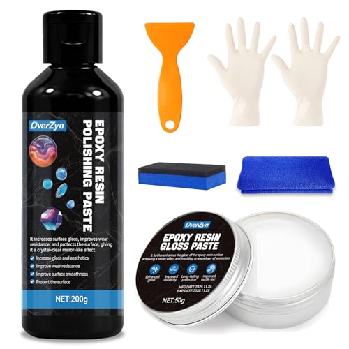 Resin Polishing Kit, Resin Sanding and Polishing Kit, Epoxy resins polishings Kits, Remove Scratches, Achieve a Mirror Effect, Restoring the Shine to Tables and Handicrafts