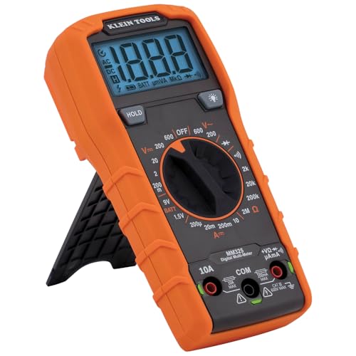 Klein Tools MM325 Multimeter, Digital Manual-Ranging 600V AC/DC Voltage Tester, Tests Batteries, Current, Resistance, Diodes, and Continuity - size: Manual-Ranging w/o Case