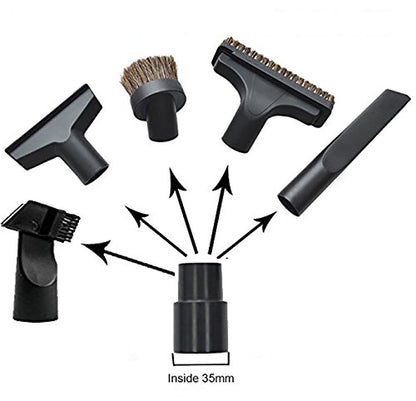 Vacuum Attachments Replacement 1 1/4 inch & 1 3/8 inch Vacuum Cleaner Accessories Brush Kit for Standard Hose Set of 6