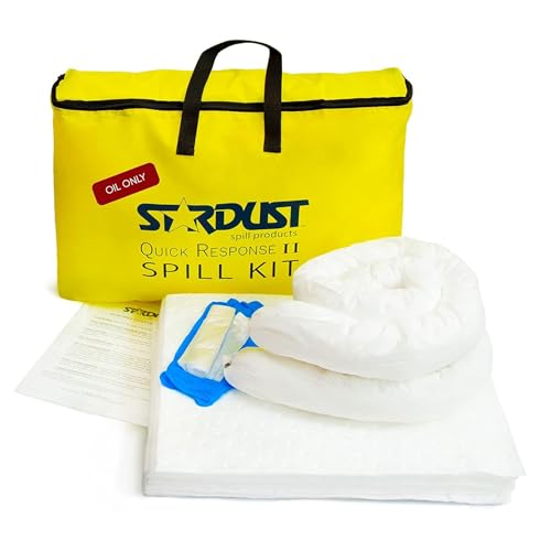 Stardust Spill Products Oil-Only Spill Kit – OSHA Compliant Solution for Vehicles, Industrial, & Restaurant Use, Emergency Response Oil Cleanup, Single Pack - size: Single Pack