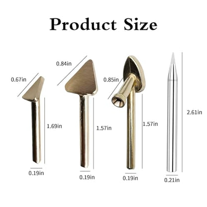 5PCS Plastic Welding Tips, Various Shapes Soldering Iron Gun Tips for Plastic Welder, Car Bumper, Fuel Tank, Kayak Dashboard Repair Kit