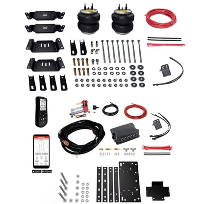 TrendsAuto Firestone Airide Ride-Rite Rear Air Spring Kit with Air Command Dual Wireless App & Remote Standard Compressor fits 2010 2026 Ram 3500HD Cab Chassis with 0" Lift | Includes TrendsAuto Decal - size: Dual Path