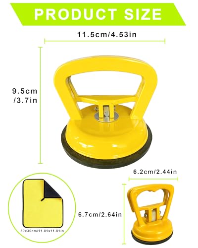 3 Pack Metal Dent Puller Kit, ,Aluminum Car Dent Repair Kit,Heavy Duty Dent Remover Tool for Car, Essential Paintless Dent Removal Kit for Hail and Dings（1pcs Large + 2pcs Small Suction Cups） - color: G/3PCS Metal Suction Cup