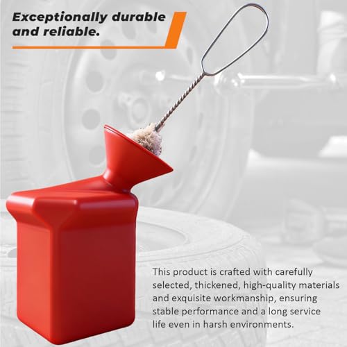 Angled Tire Lube Bucket Kit,for Coats Center Post Changers, 12.6" Length,1.25 Quart Capacity,with 4 Lube Swabs,Durable & Efficient Tire Mounting Lubricant Container for Professional Use(Red) - size: Angled Tire Lube Bucket Kit-Red