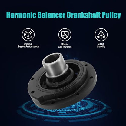 AULINK ‎594-011 Harmonic Balancer Crankshaft Pulley 5.8L V8 | For 1982-1997 Ford Bronco F-150 F-250 F-350 E150 E250 E350 Econoline Club Wagon Bronco LTD Crown Victoria #E8TZ6316B