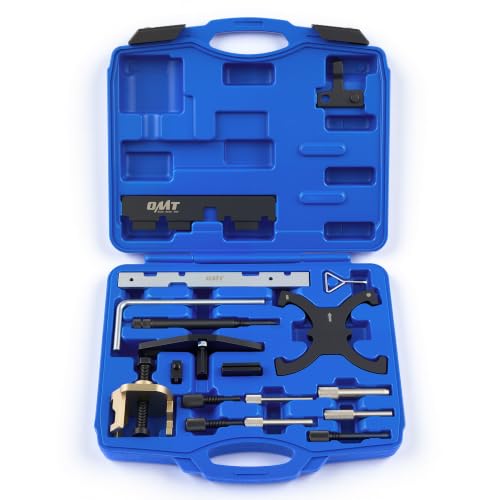 Orion Motor Tech Timing Tool Kit Compatible with Ford Fiesta Fusion Escape Mazda 1.4 1.6 1.8 2.0 Di/TDCi/TDDi ECOBOOST 1.6 Ti-VCT 1.5 1.6 VVT 2.3 2.5L Engine Replace 303-1097 303-1550 303-1556 | 18pc Heavy Duty Camshaft Alignment Set; Heat-Treated 1045 St